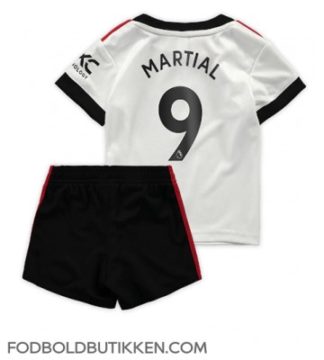 Manchester United Anthony Martial #9 Udebanetrøje Børn 2022-23 Kortærmet (+ Korte bukser)